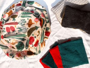 couvre plat coton et éponge jetable la bouclette