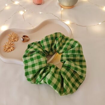 chouchou vichy matcha la bouclette