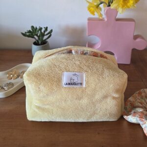 Trousse éponge bambou jaune